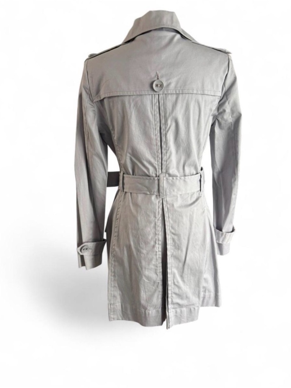 Love Teased Classic Double-Breasted Trench Coat - Light Gray - Picture 5 of 6